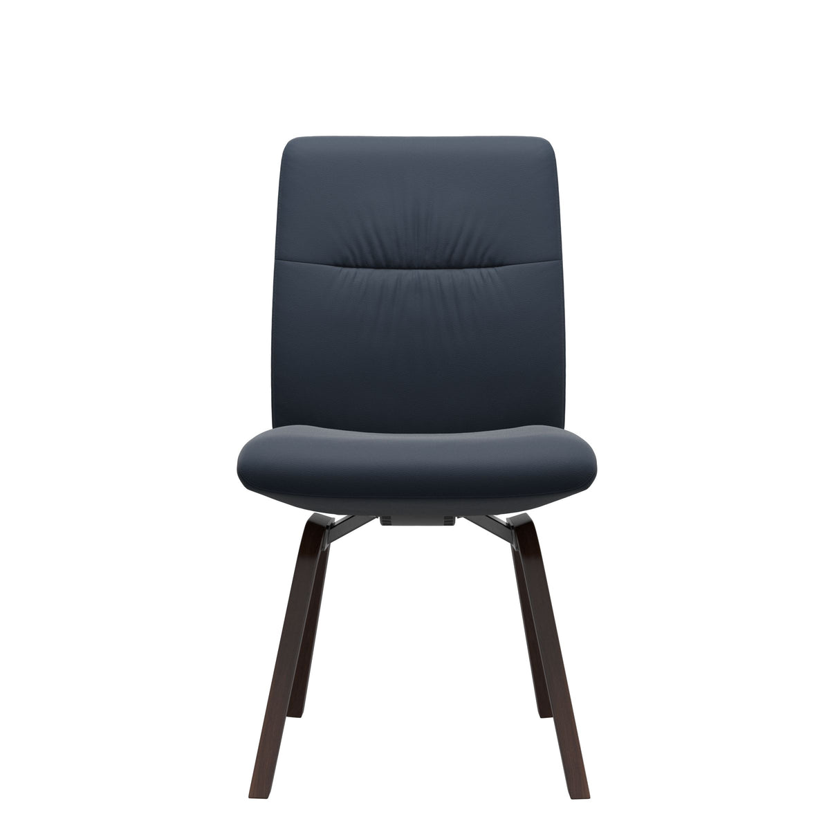 Stressless Mint Low Back Dining Chair – D200 - Without Arms - Paloma Oxford Blue - Brown legs