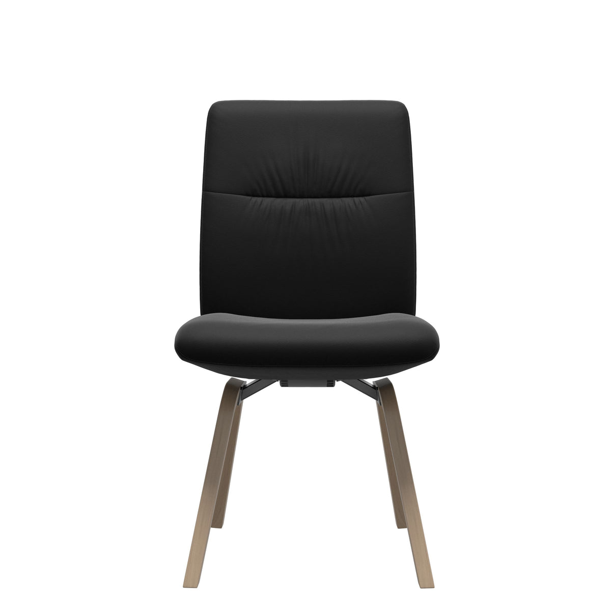 Stressless Mint Low Back Dining Chair – D200 - Without Arms - Paloma Black - Natural legs
