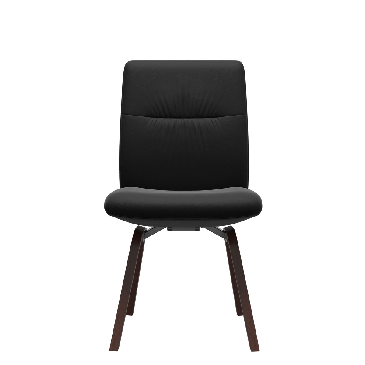 Stressless Mint Low Back Dining Chair – D200 - Without Arms - Paloma Black - Walnut legs