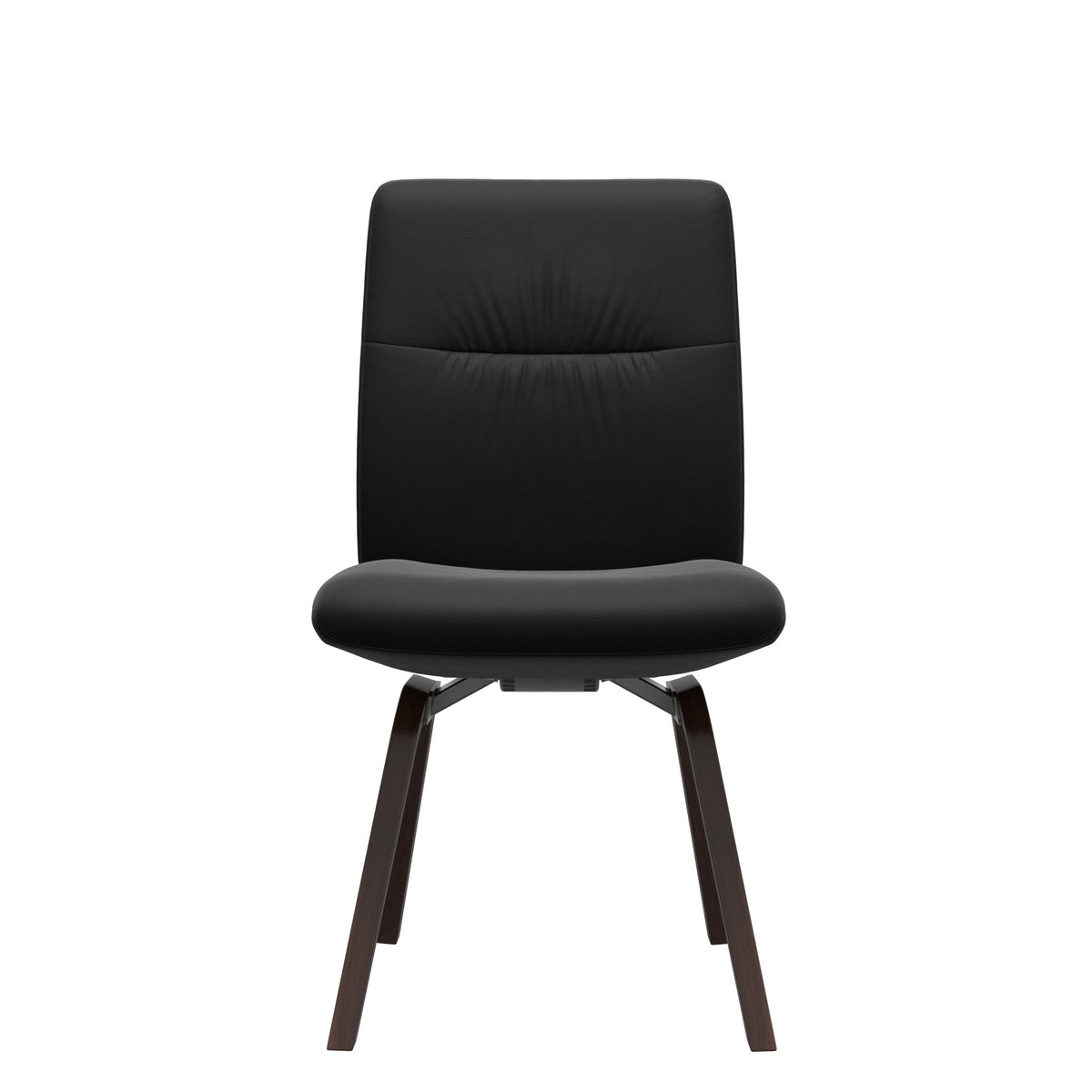 Stressless Mint Low Back Dining Chair – D200 - Without Arms - Paloma Black - Brown legs