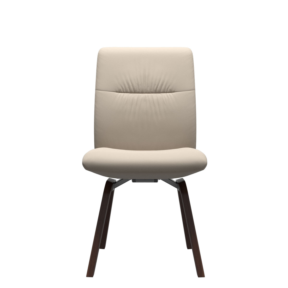 Stressless Mint Low Back Dining Chair – D200 - Without Arms - Paloma Fog - Brown legs
