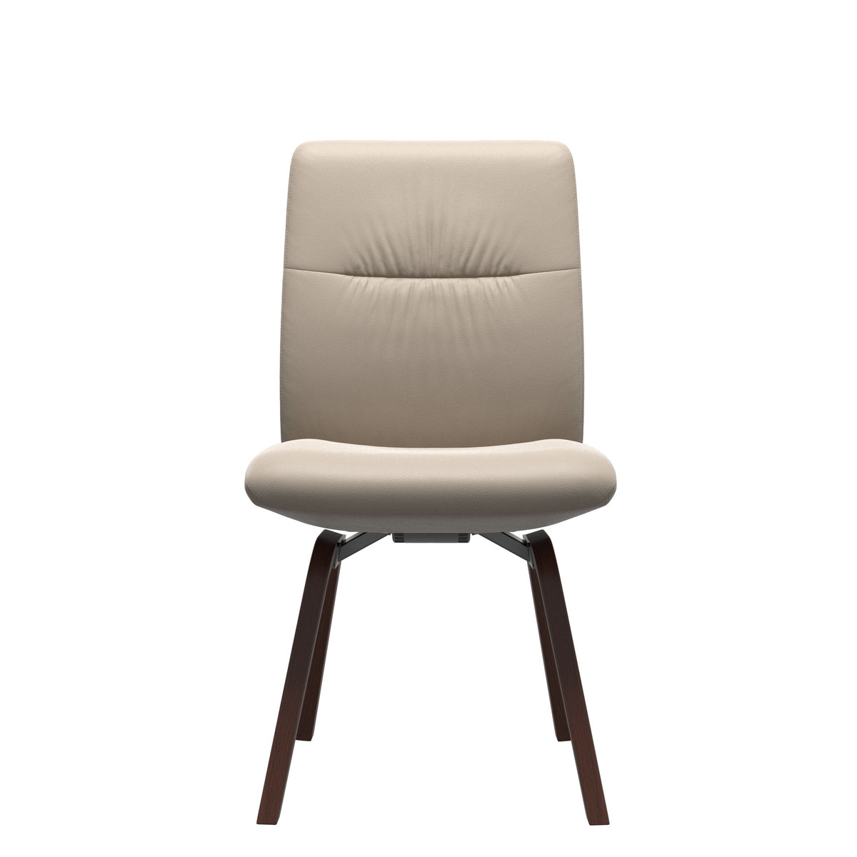 Stressless Mint Low Back Dining Chair – D200 - Without Arms - Paloma Mushroom - Walnut legs