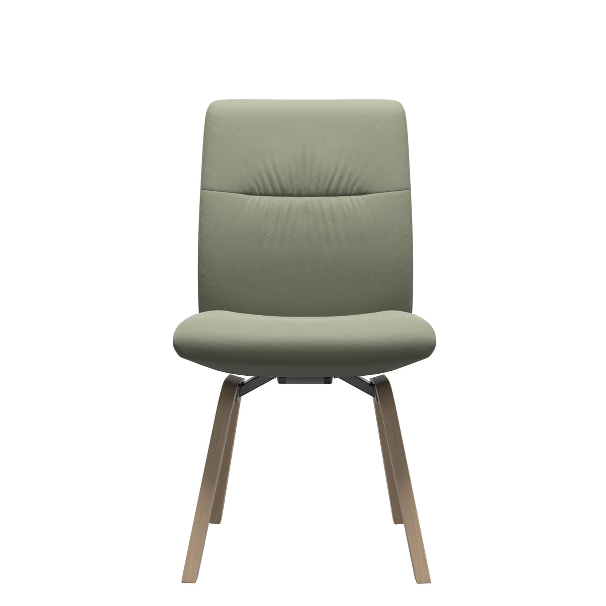 Stressless Mint Low Back Dining Chair – D200 - Without Arms - Paloma Shadow Green - Natural legs