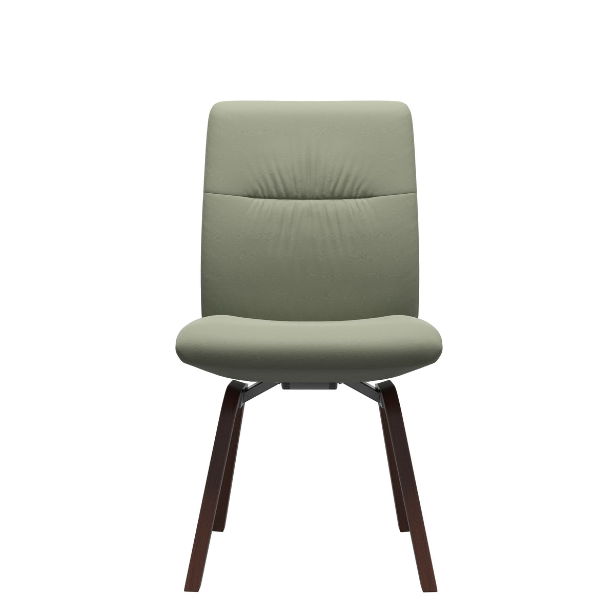 Stressless Mint Low Back Dining Chair – D200 - Without Arms - Paloma Shadow Green - Walnut legs
