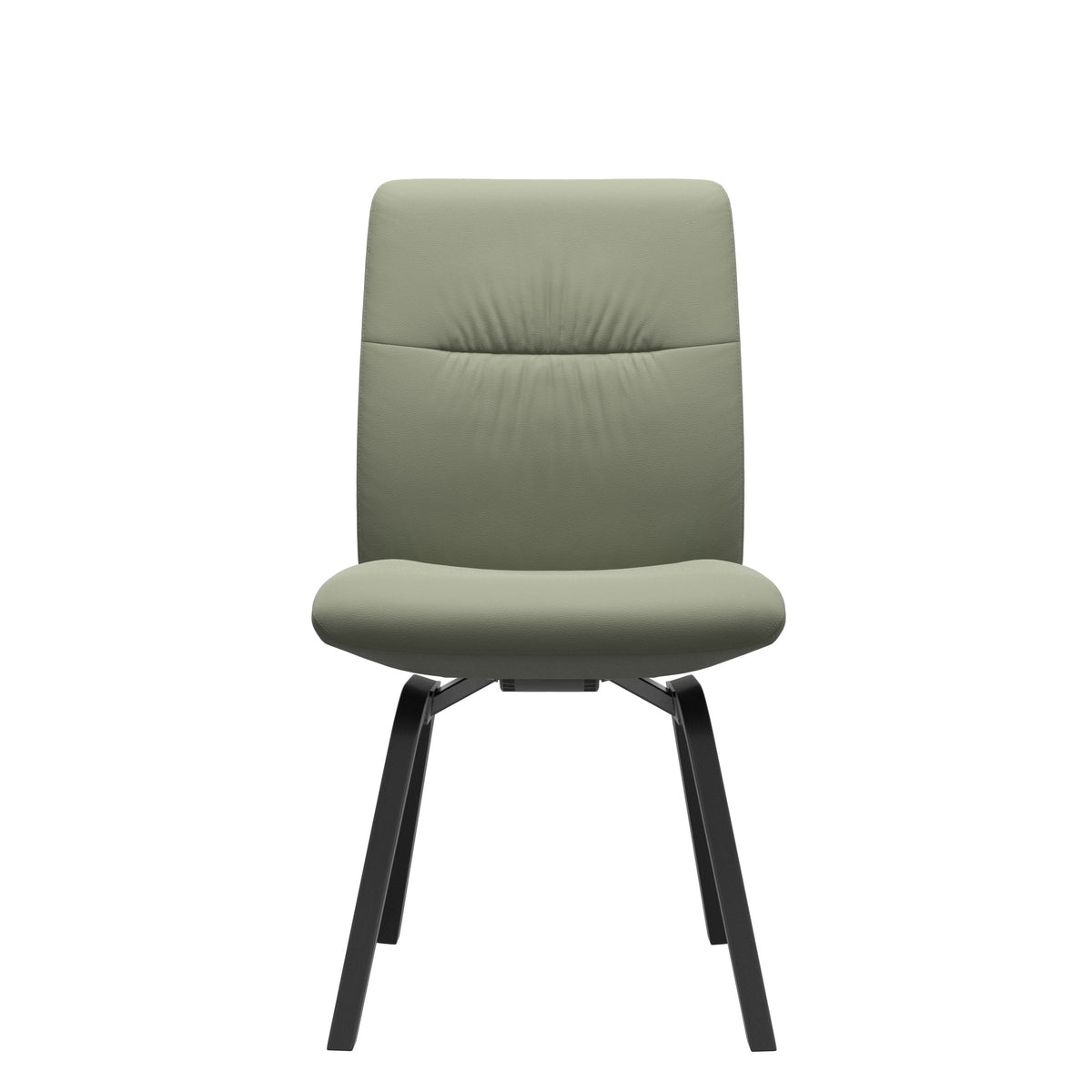 Stressless Mint Low Back Dining Chair – D200 - Without Arms - Paloma Shadow Green - Black legs