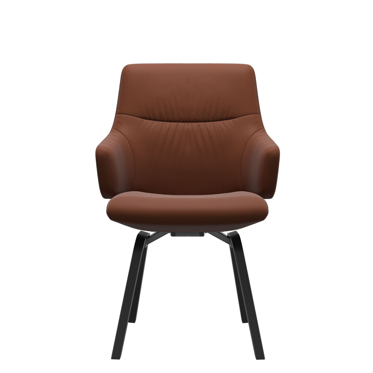 Stressless Mint Low Back Dining Chair – D200 - With Arms - Paloma Copper - Black legs