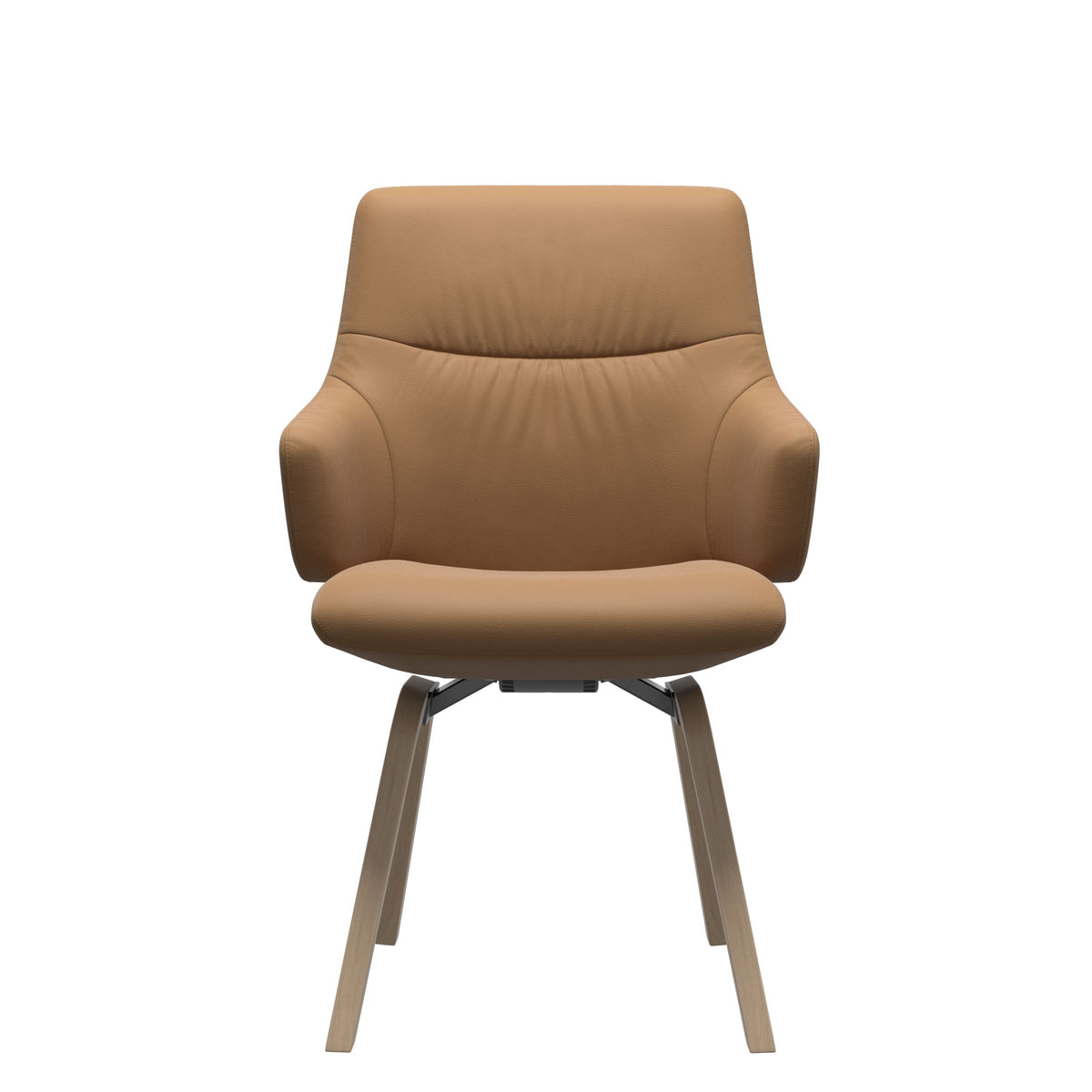 Stressless Mint Low Back Dining Chair – D200 - With Arms - Paloma Taupe - Natural legs