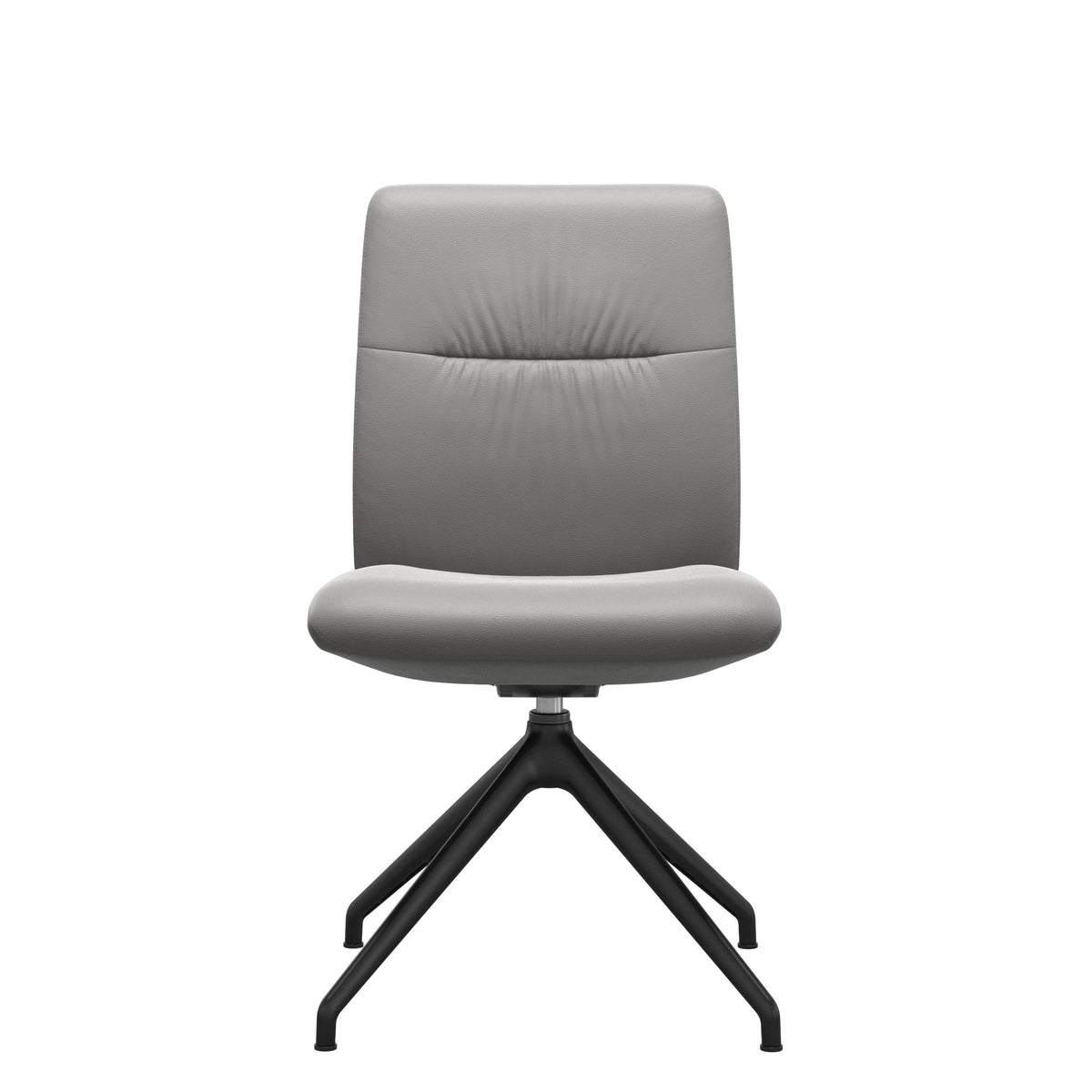 Stressless Mint Low Back Dining Chair – D350 - Without Arms - Paloma Silver Grey - Matte Black base