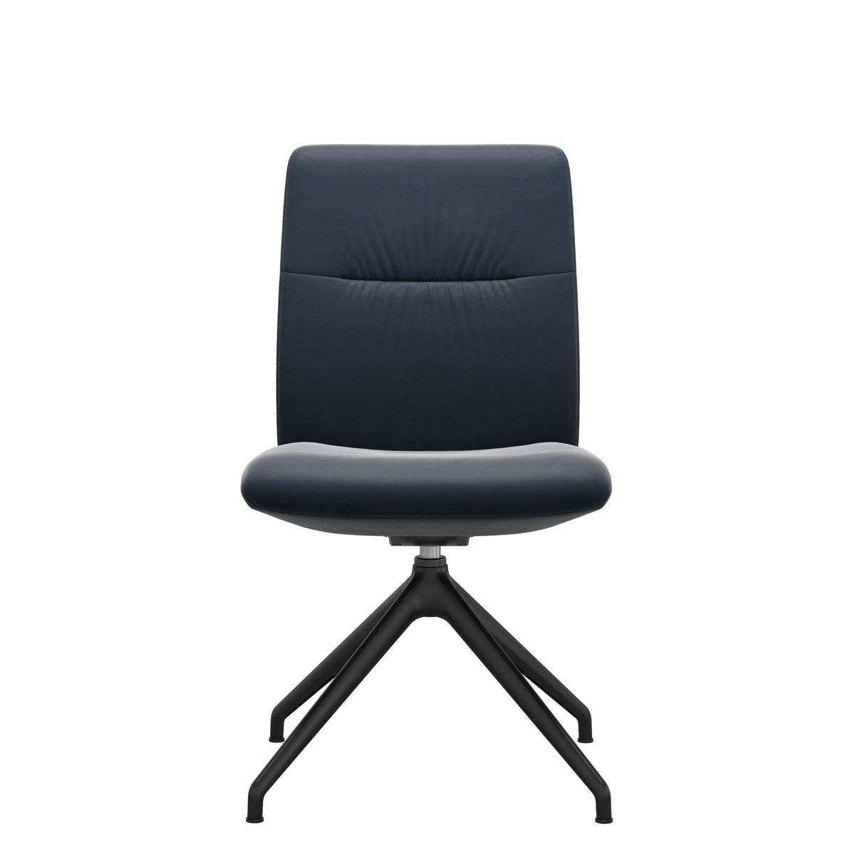 Stressless Mint Low Back Dining Chair – D350 - Without Arms - Paloma Oxford Blue - Matte Black base