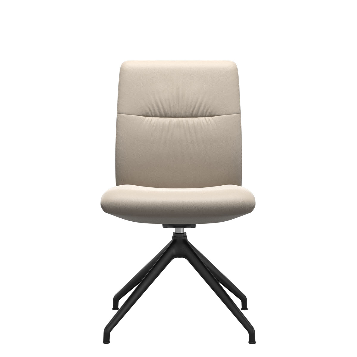 Stressless Mint Low Back Dining Chair – D350 - Without Arms - Paloma Fog - Matte Black base