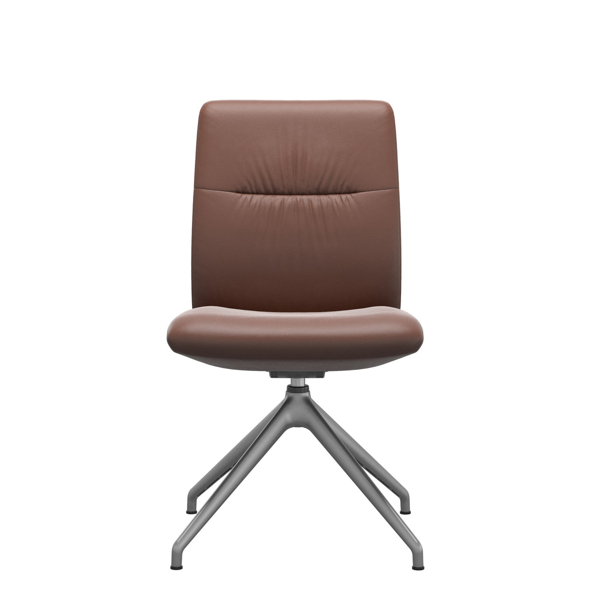 Stressless Mint Low Back Dining Chair – D350 - Without Arms - Paloma Copper - Satin Silver base