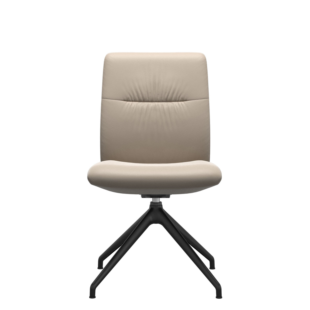 Stressless Mint Low Back Dining Chair – D350 - Without Arms - Paloma Mushroom - Matte Black base