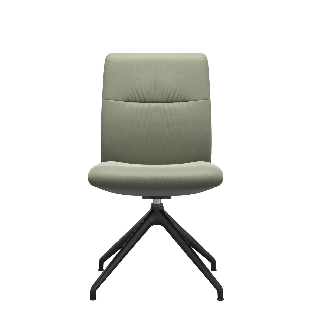Stressless Mint Low Back Dining Chair – D350 - Without Arms - Paloma Shadow Green - Matte Black base