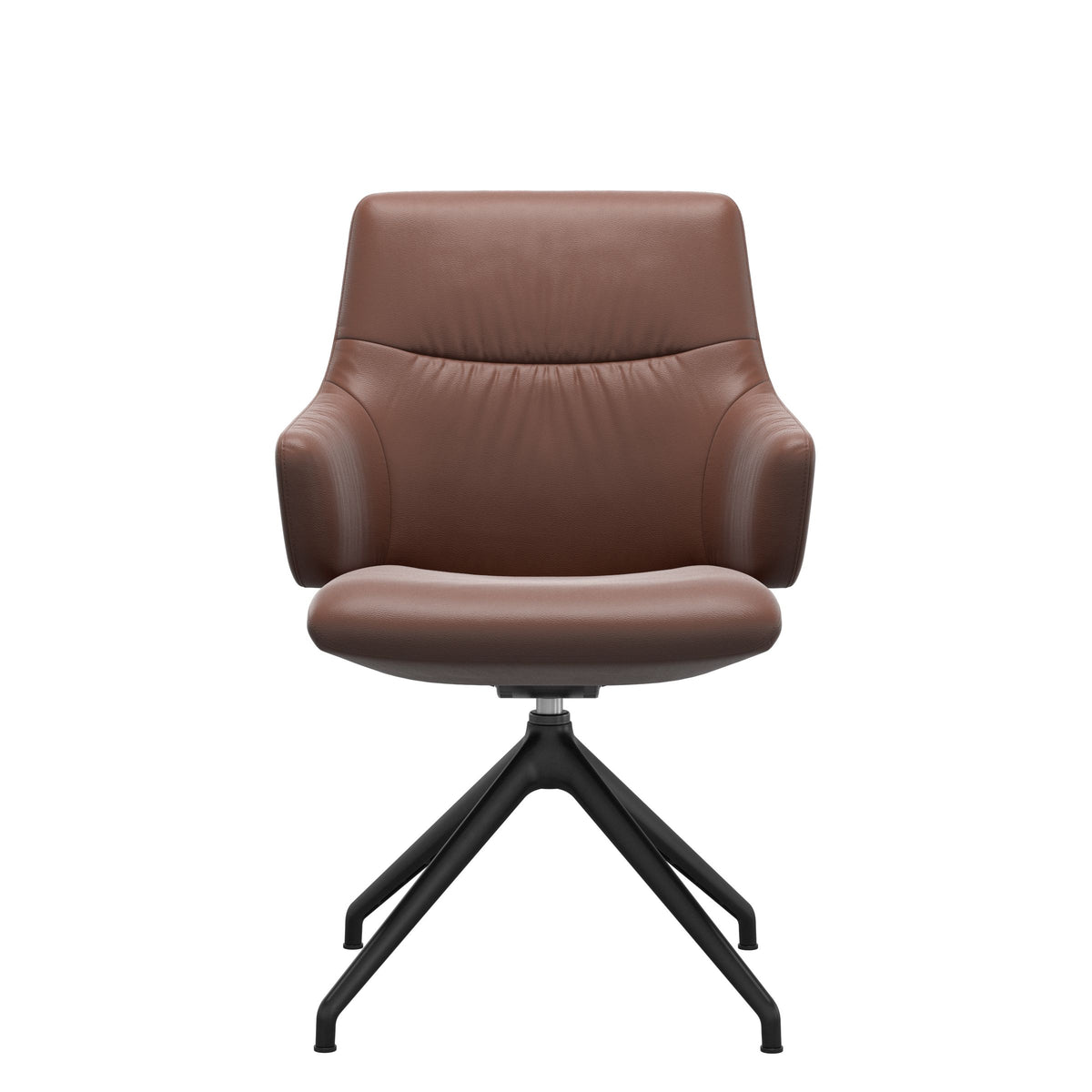 Stressless Mint Low Back Dining Chair – D350 - With Arms - Paloma Copper - Matte Black base