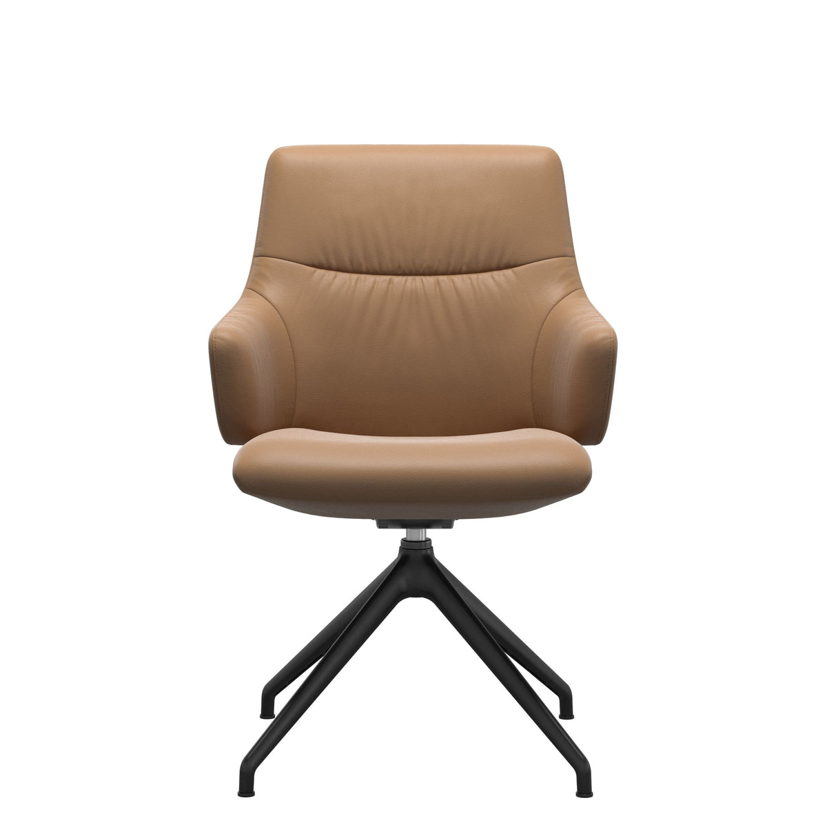 Stressless Mint Low Back Dining Chair – D350 - With Arms - Paloma Taupe - Matte Black base
