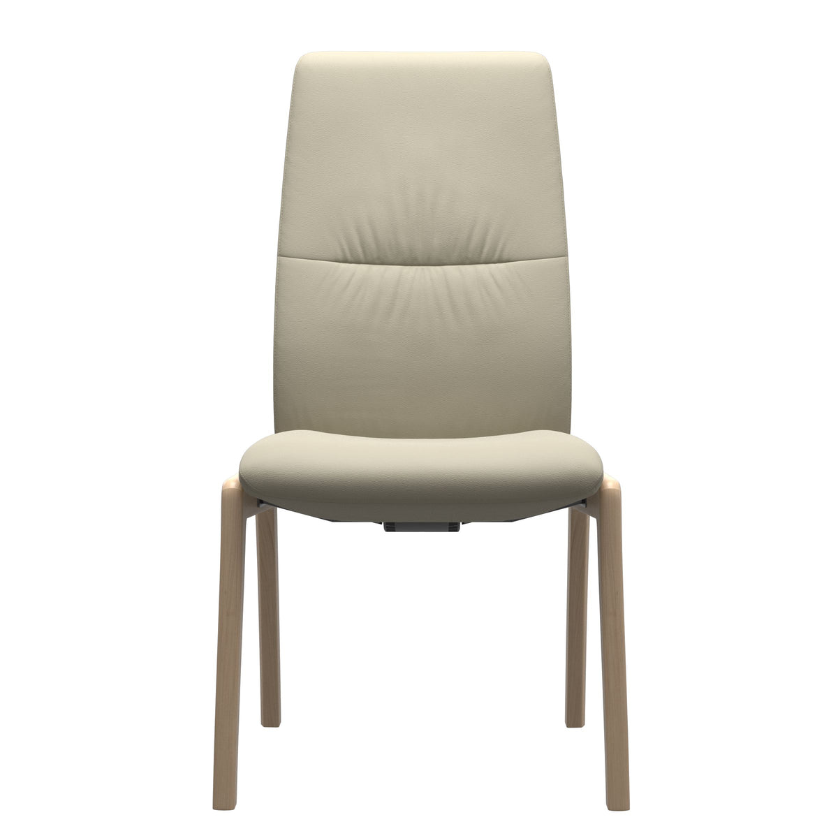 Stressless Mint High Back Dining Chair – D100 - Without Arms - Paloma Light Grey - Natural legs