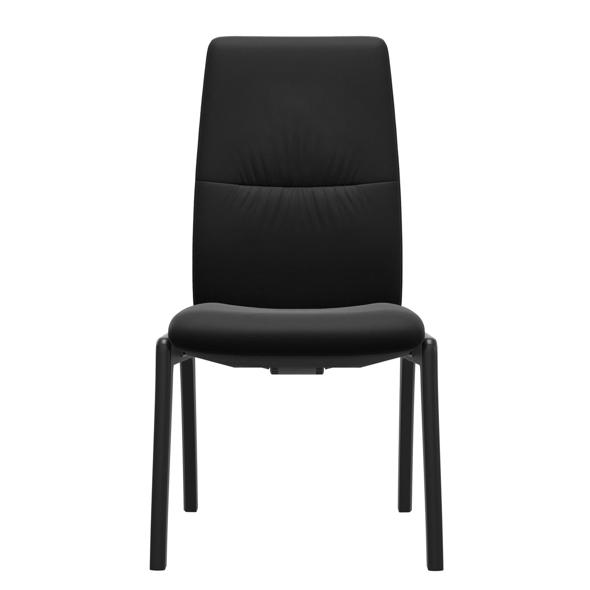 Stressless Mint High Back Dining Chair – D100 - Without Arms - Paloma Black - Black legs