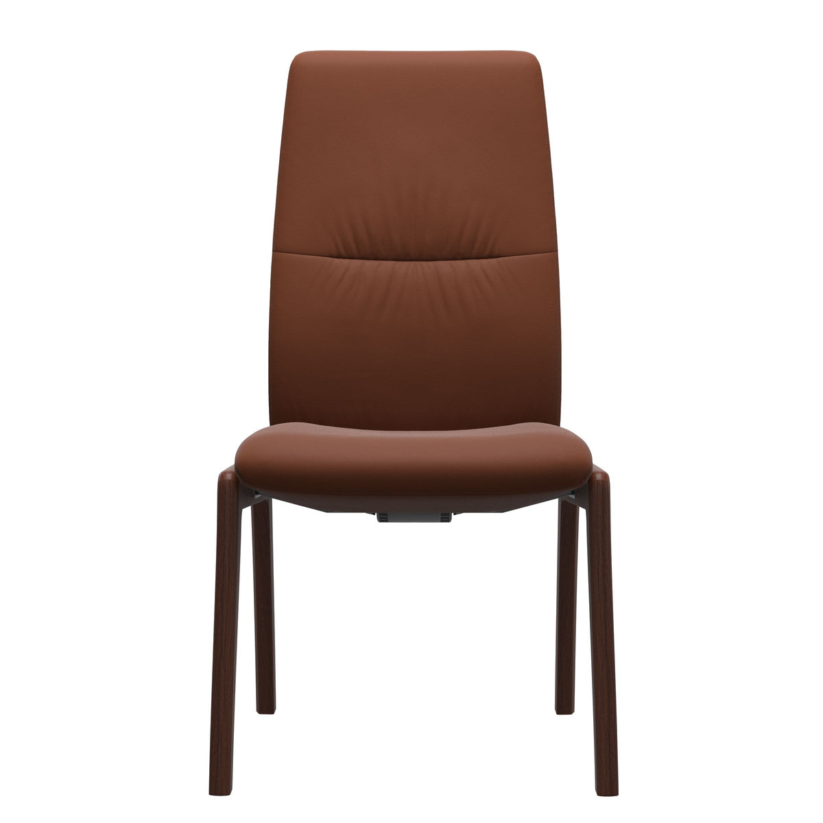 Stressless Mint High Back Dining Chair – D100 - Without Arms - Paloma Copper - Walnut legs