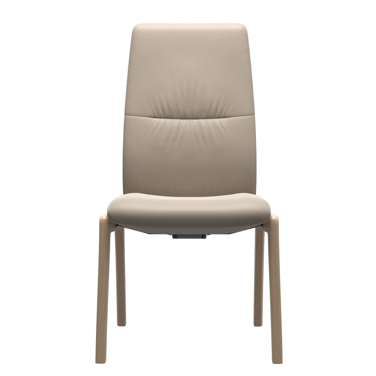 Stressless Mint High Back Dining Chair – D100 - Without Arms - Paloma Mushroom - Natural legs