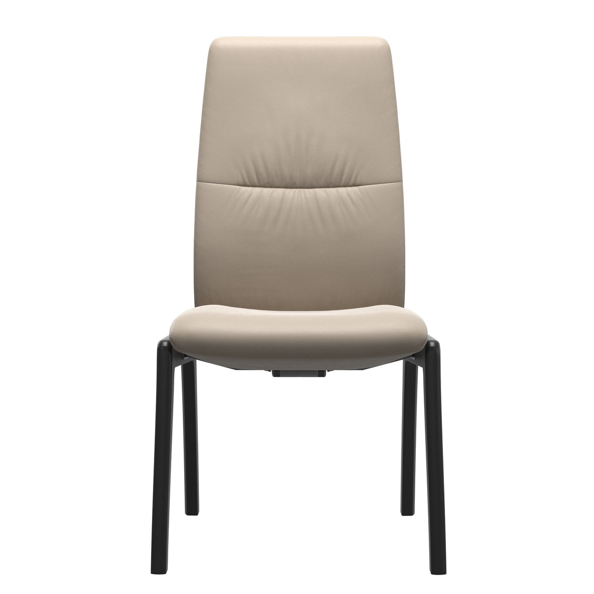 Stressless Mint High Back Dining Chair – D100 - Without Arms - Paloma Mushroom - Black legs