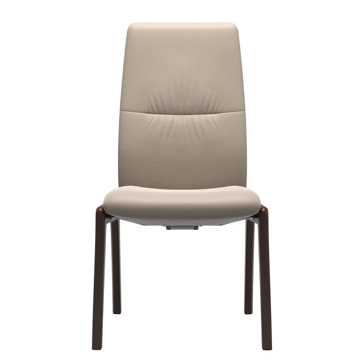 Stressless Mint High Back Dining Chair – D100 - Without Arms - Paloma Mushroom - Brown legs