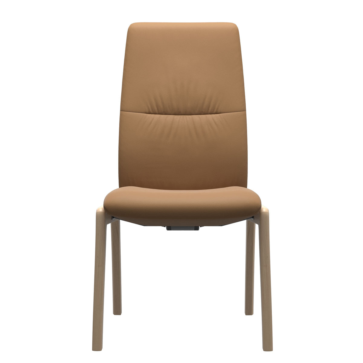Stressless Mint High Back Dining Chair – D100 - Without Arms - Paloma Taupe - Natural legs