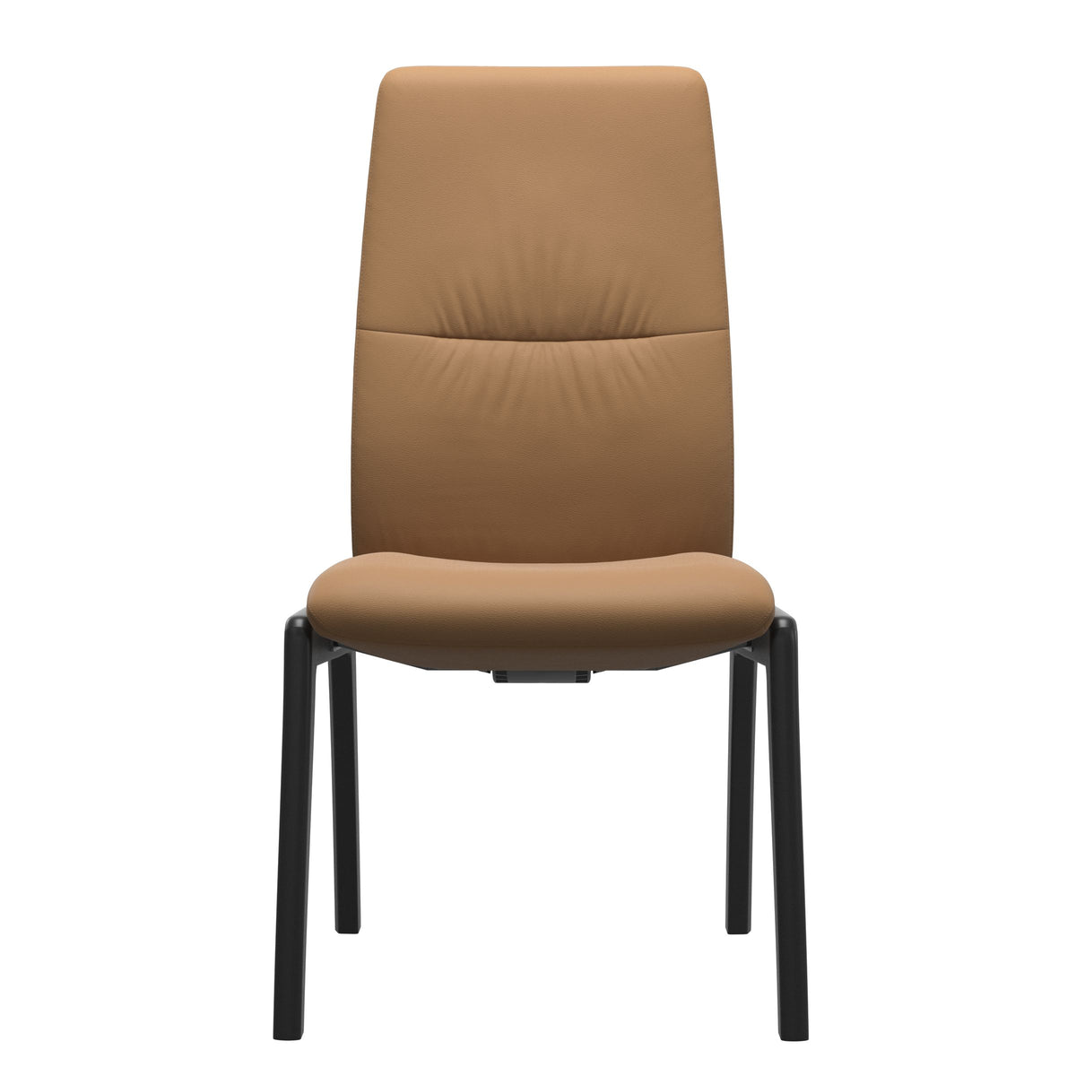Stressless Mint High Back Dining Chair – D100 - Without Arms - Paloma Taupe - Black legs