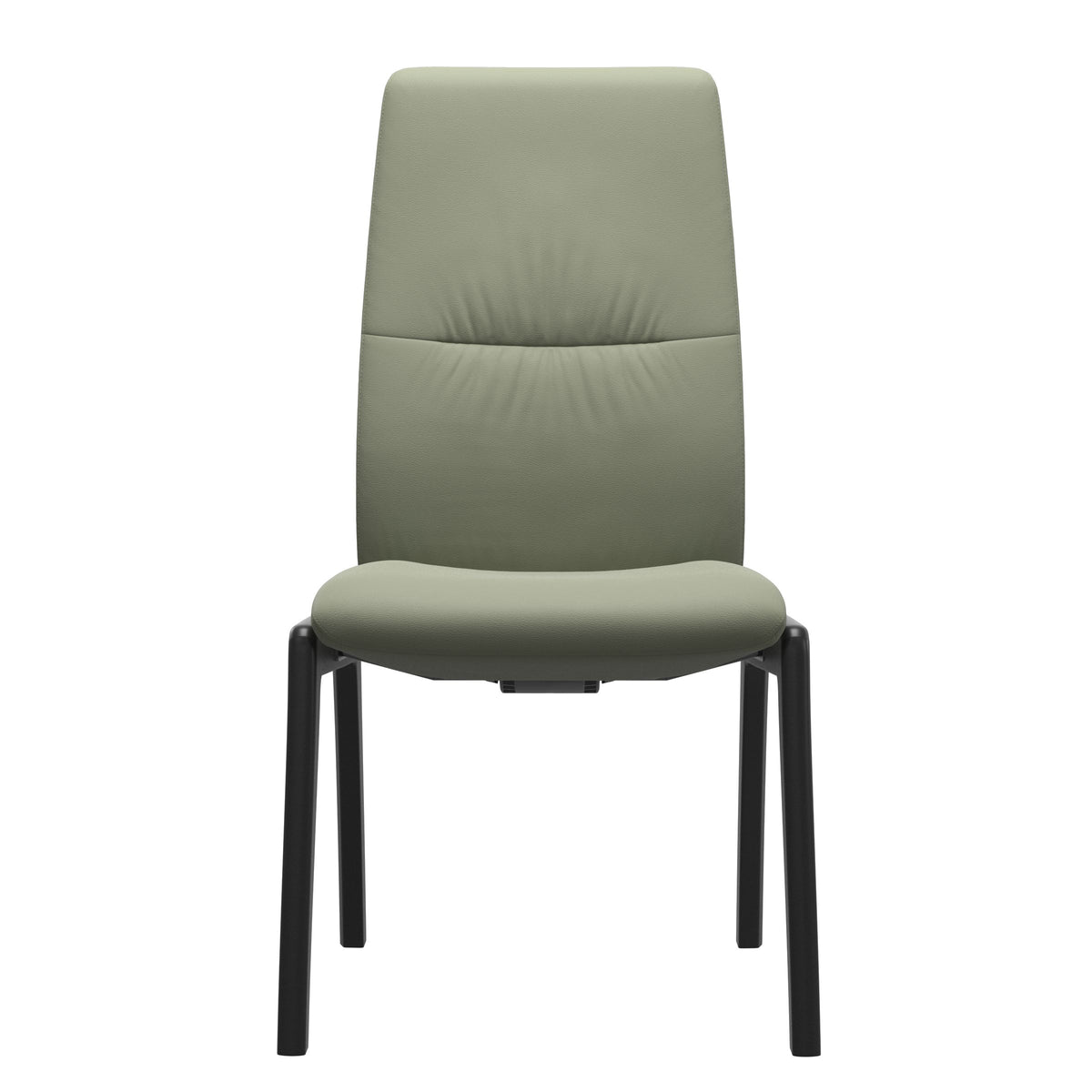 Stressless Mint High Back Dining Chair – D100 - Without Arms - Paloma Shadow Green - Black legs