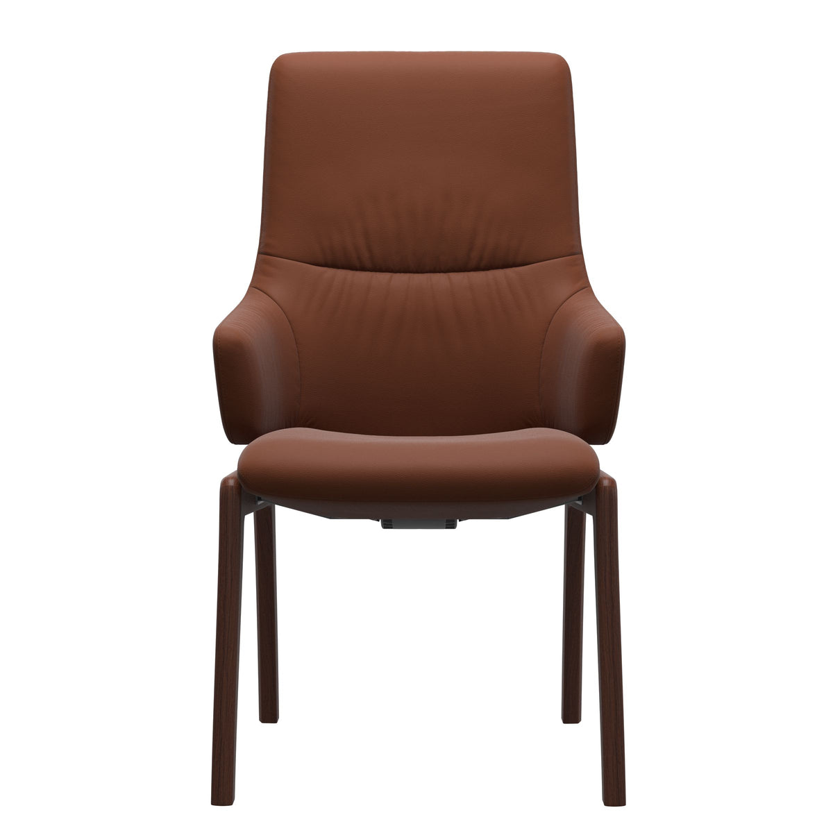 Stressless Mint High Back Dining Chair – D100 - With Arms - Paloma Copper - Walnut legs