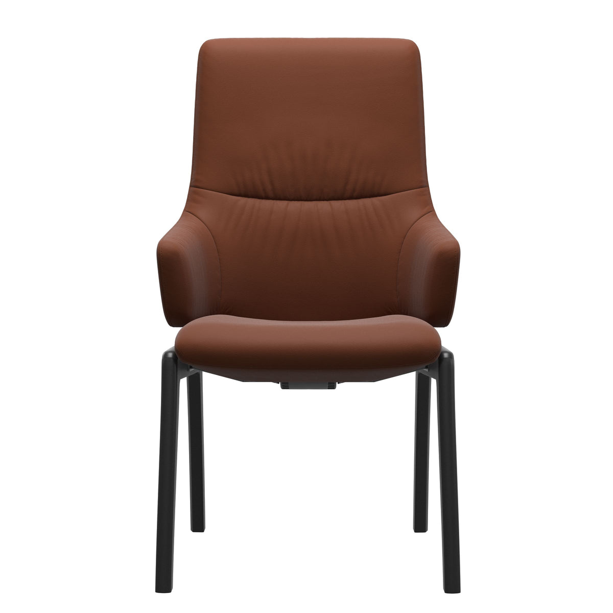 Stressless Mint High Back Dining Chair – D100 - With Arms - Paloma Copper - Black legs