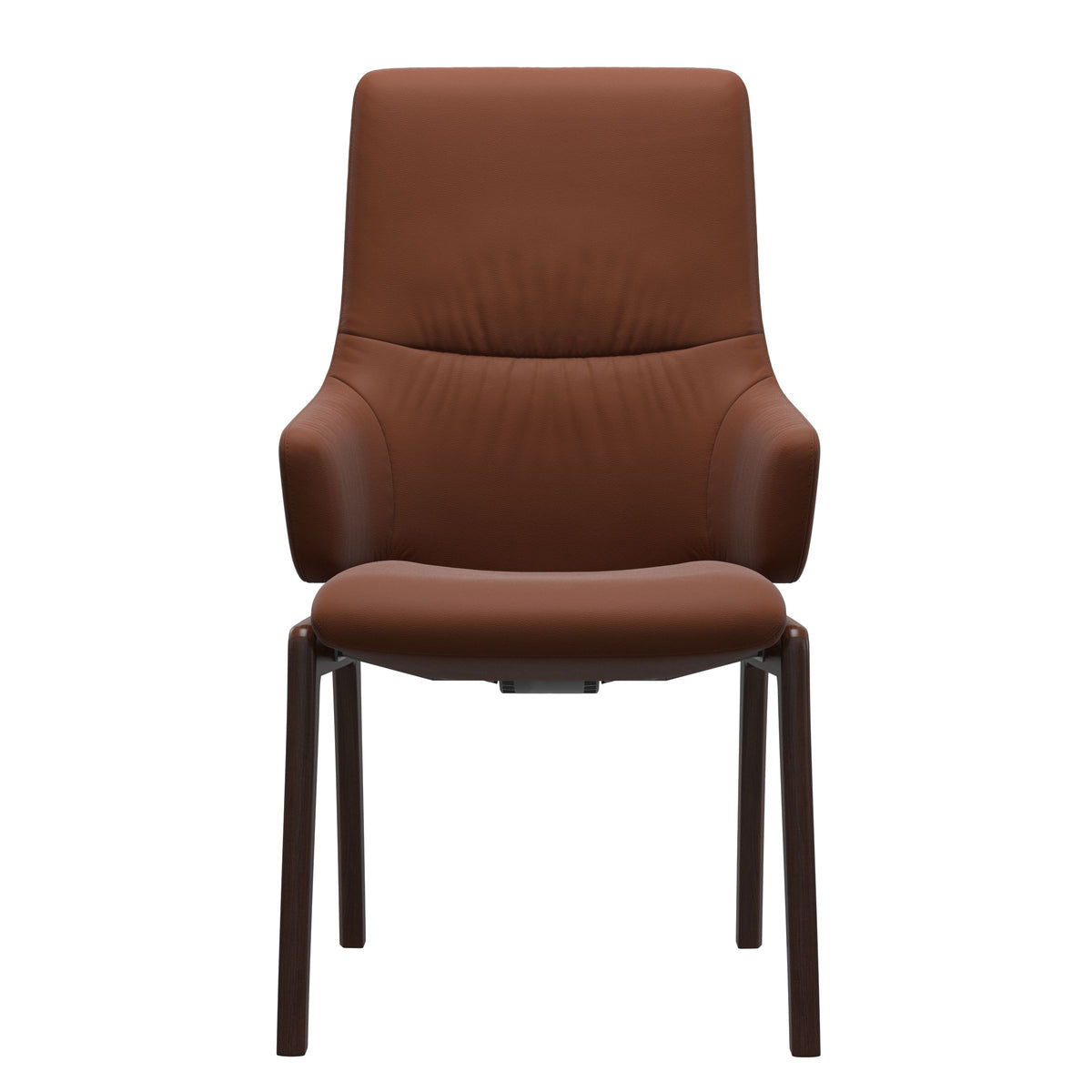 Stressless Mint High Back Dining Chair – D100 - With Arms - Paloma Copper - Brown legs