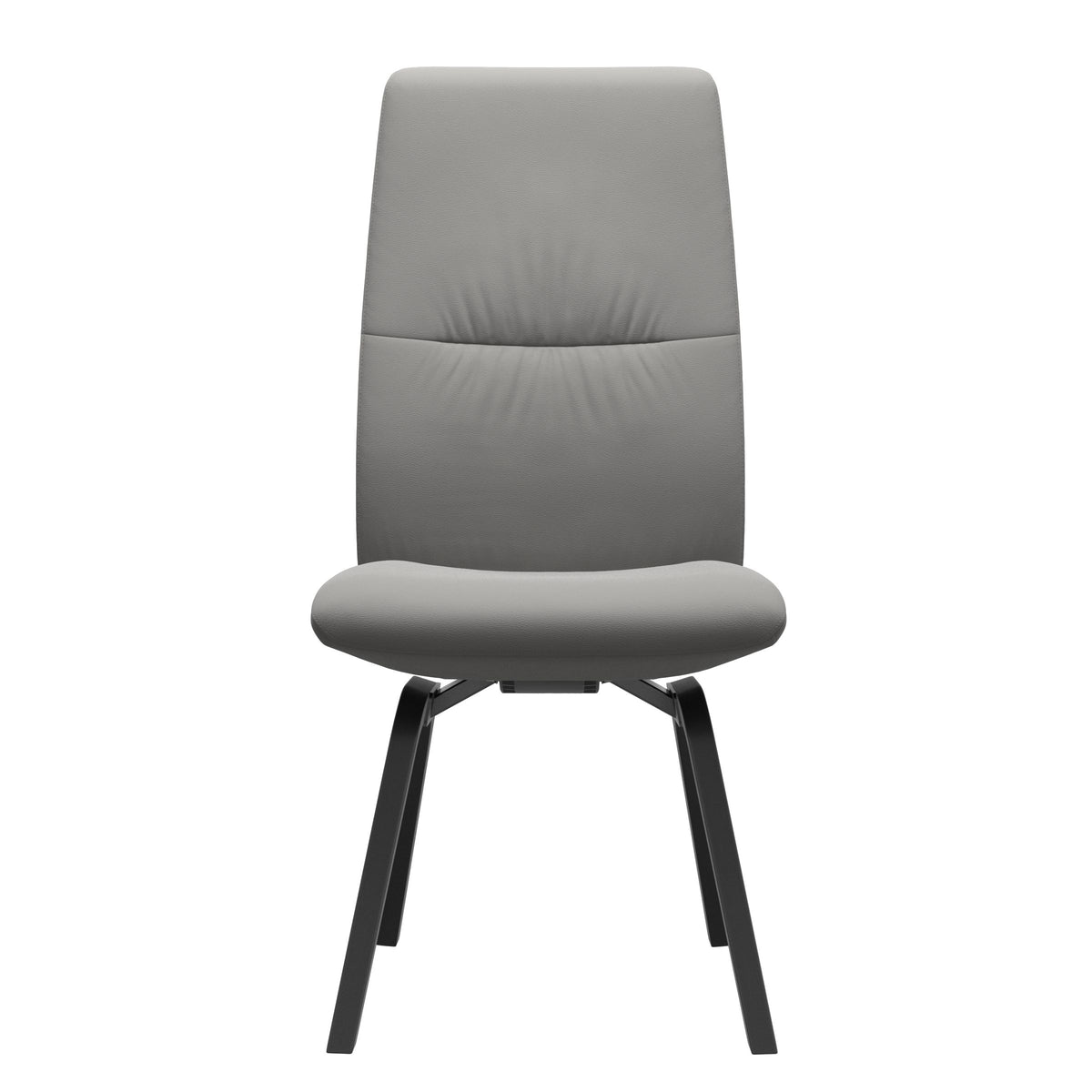 Stressless Mint High Back Dining Chair – D200 - Without Arms - Paloma Silver Grey - Black legs