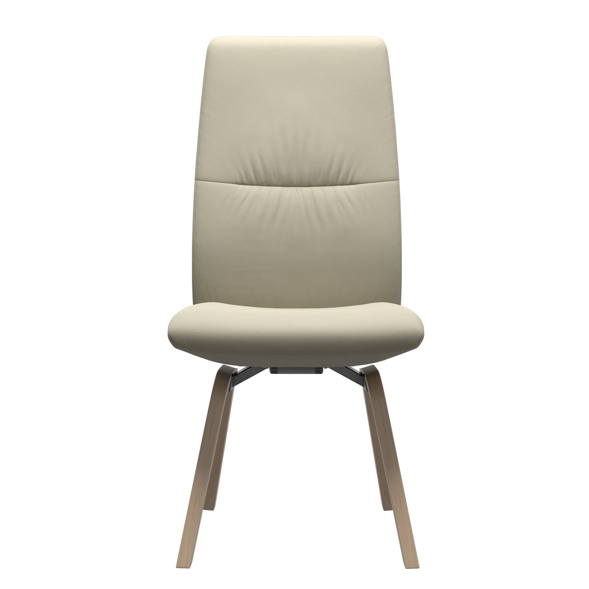 Stressless Mint High Back Dining Chair – D200 - Without Arms - Paloma Light Grey - Natural legs
