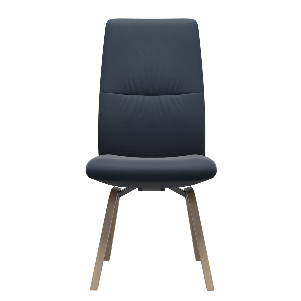 Stressless Mint High Back Dining Chair – D200 - Without Arms - Paloma Oxford Blue - Natural legs