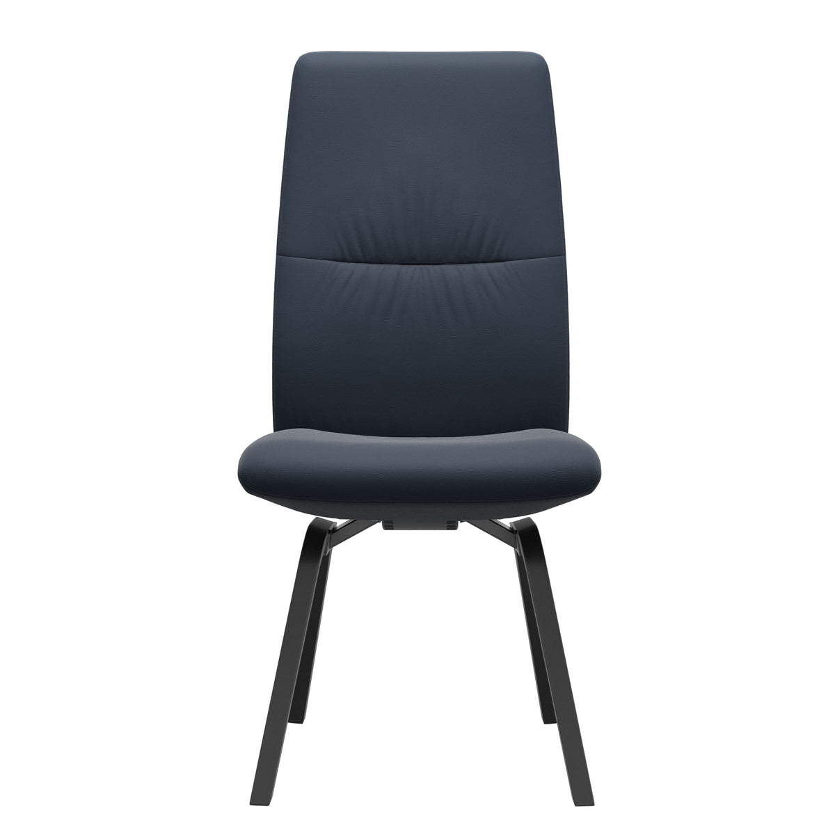 Stressless Mint High Back Dining Chair – D200 - Without Arms - Paloma Oxford Blue - Black legs