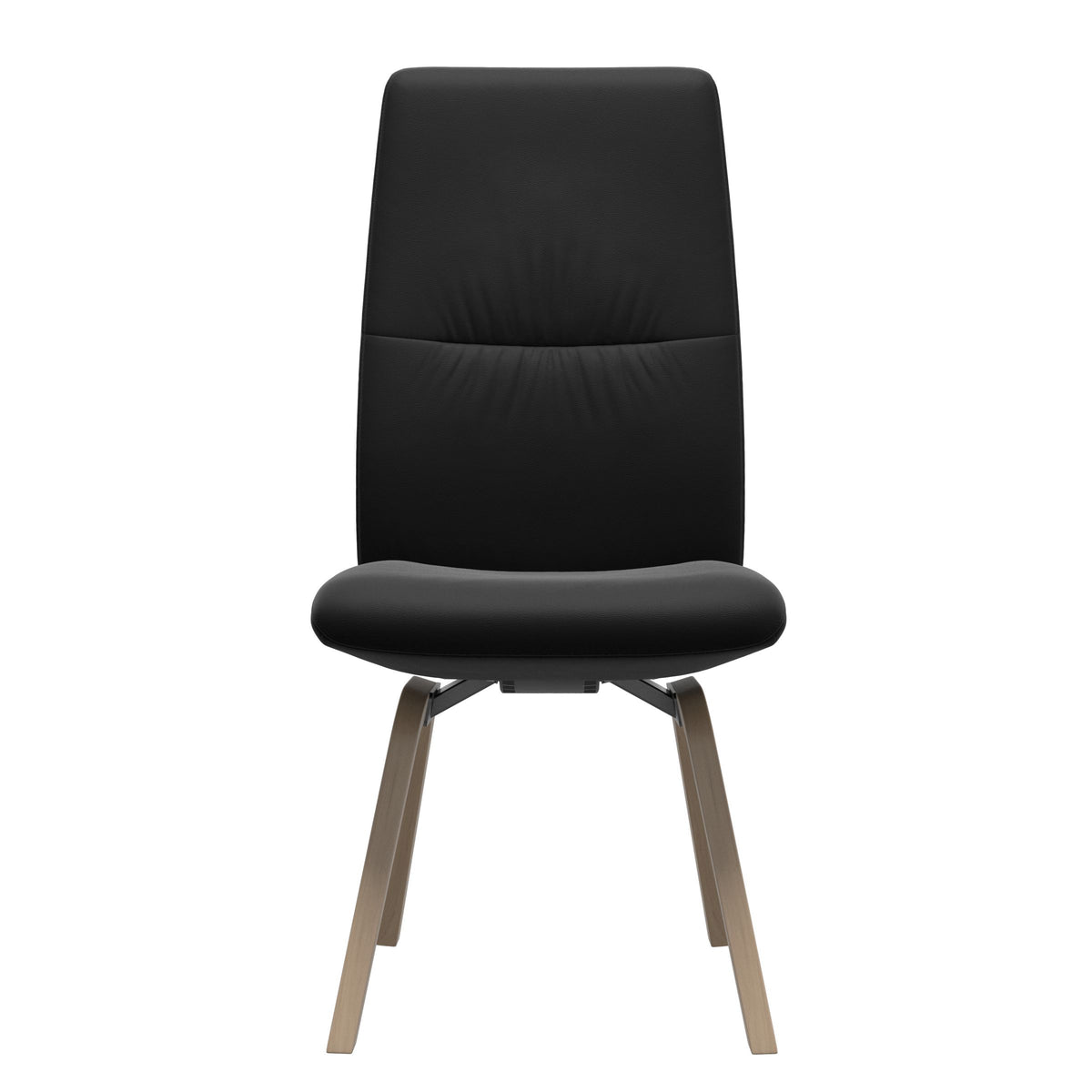 Stressless Mint High Back Dining Chair – D200 - Without Arms - Paloma Black - Natural legs