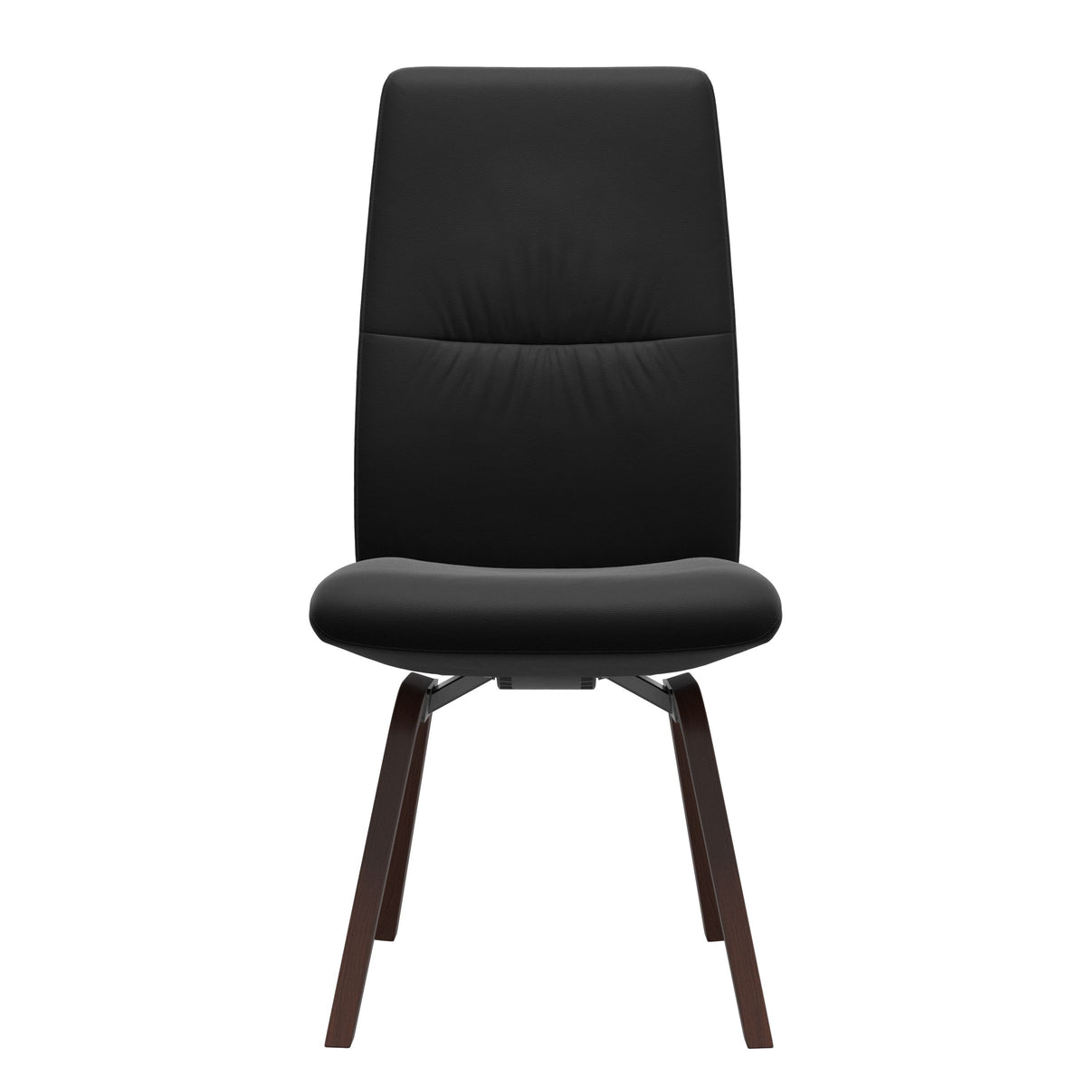 Stressless Mint High Back Dining Chair – D200 - Without Arms - Paloma Black - Walnut legs
