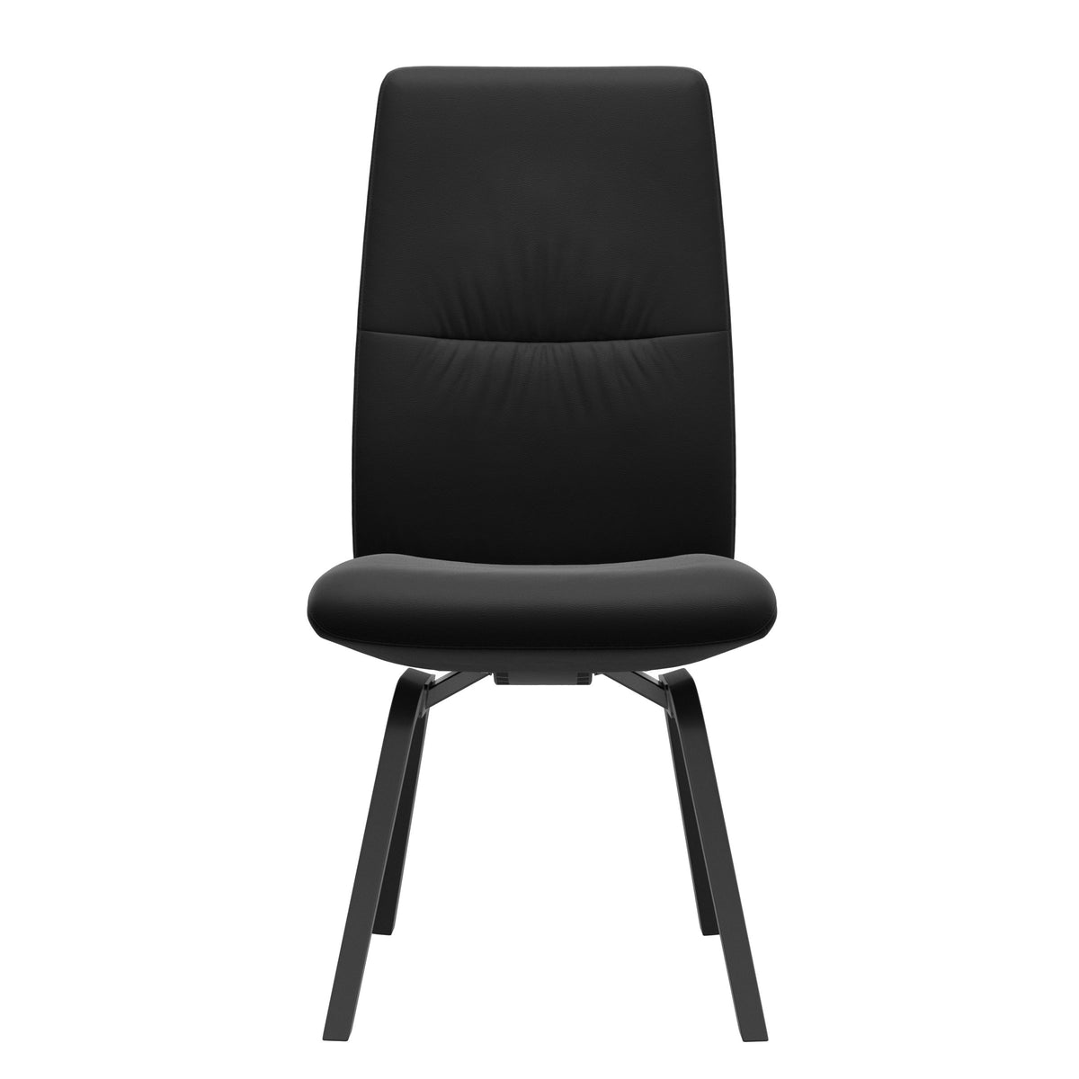 Stressless Mint High Back Dining Chair – D200 - Without Arms - Paloma Black - Black legs