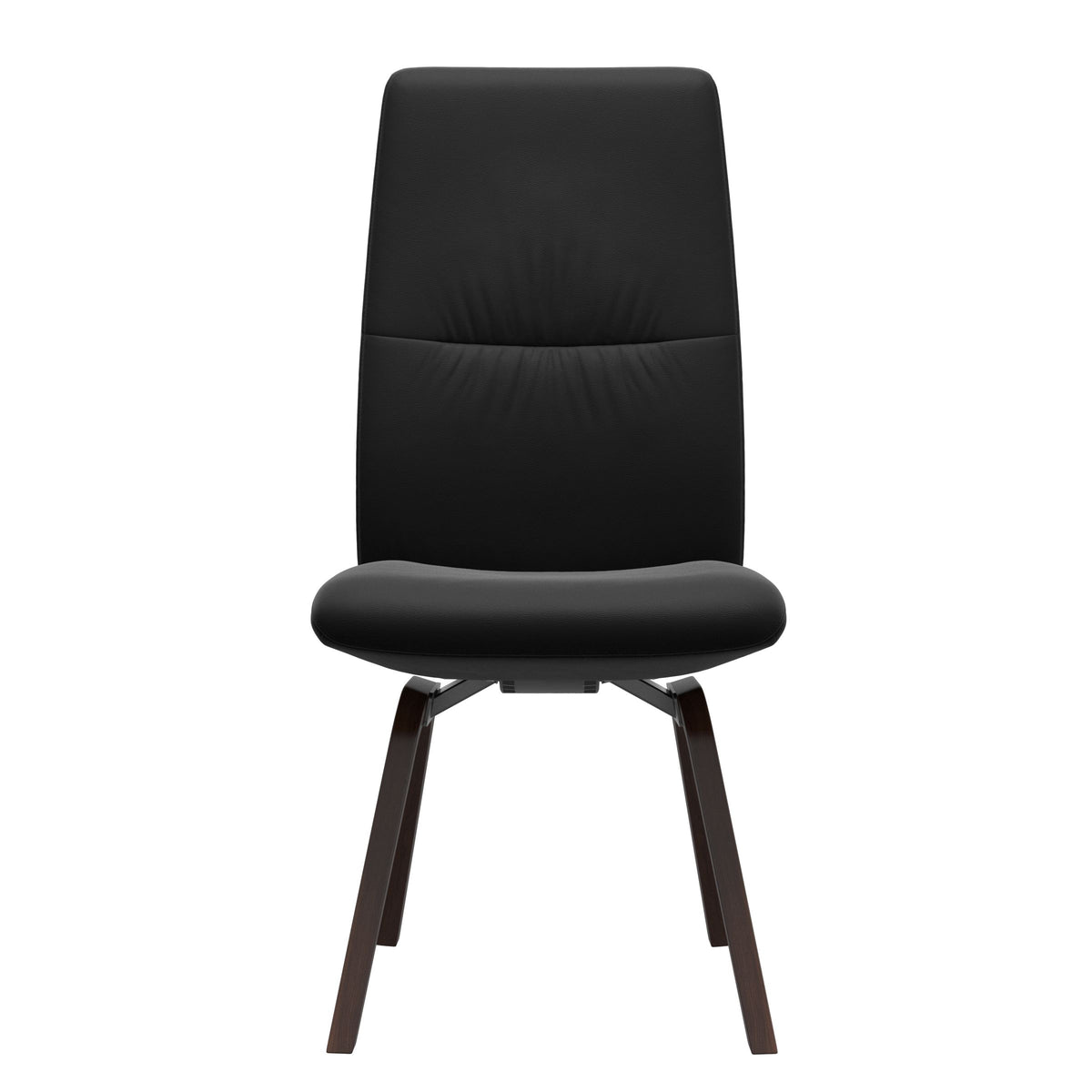 Stressless Mint High Back Dining Chair – D200 - Without Arms - Paloma Black - Brown legs