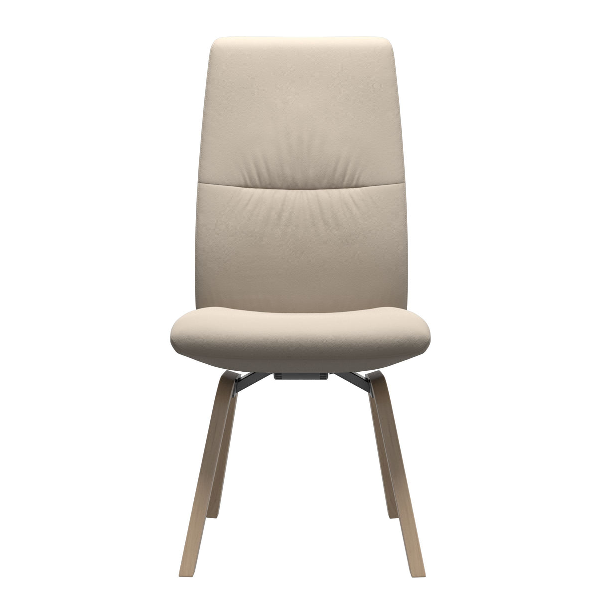 Stressless Mint High Back Dining Chair – D200 - Without Arms - Paloma Fog - Natural legs