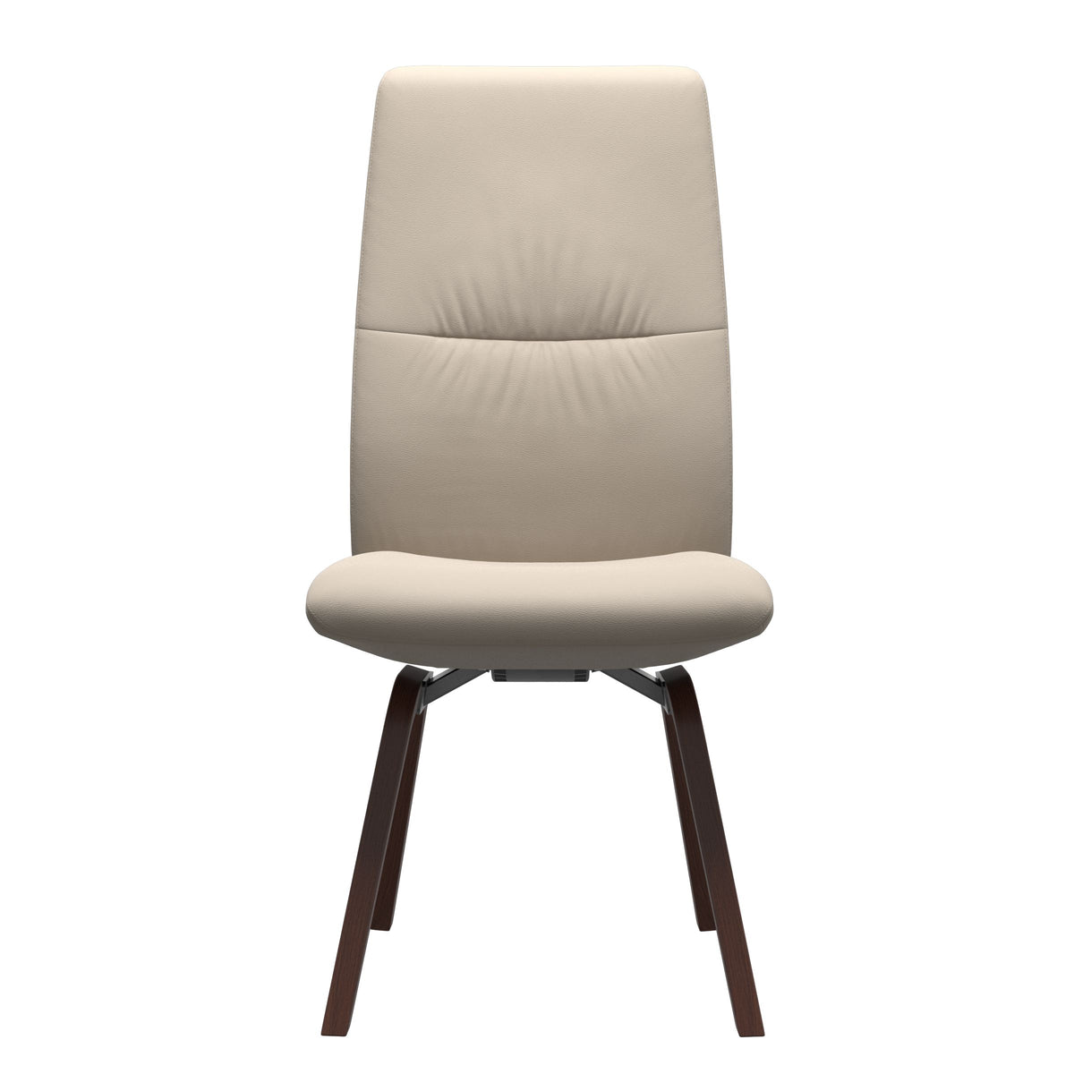 Stressless Mint High Back Dining Chair – D200 - Without Arms - Paloma Fog - Walnut legs