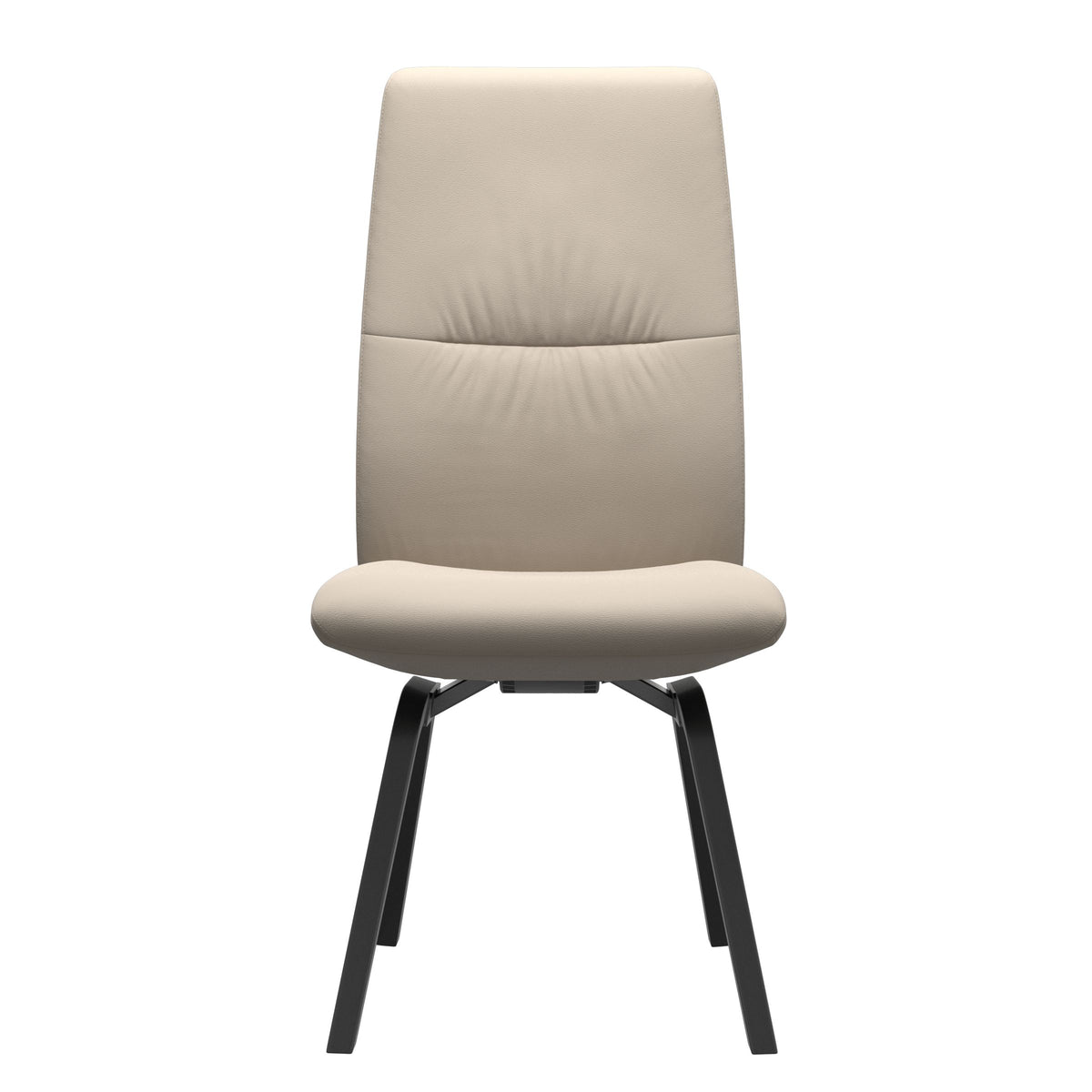 Stressless Mint High Back Dining Chair – D200 - Without Arms - Paloma Fog - Black legs