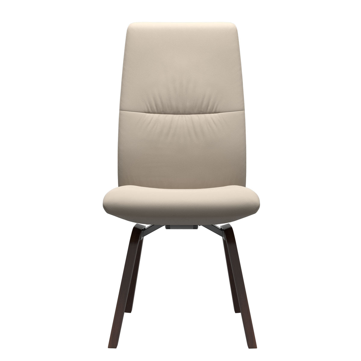 Stressless Mint High Back Dining Chair – D200 - Without Arms - Paloma Fog - Brown legs