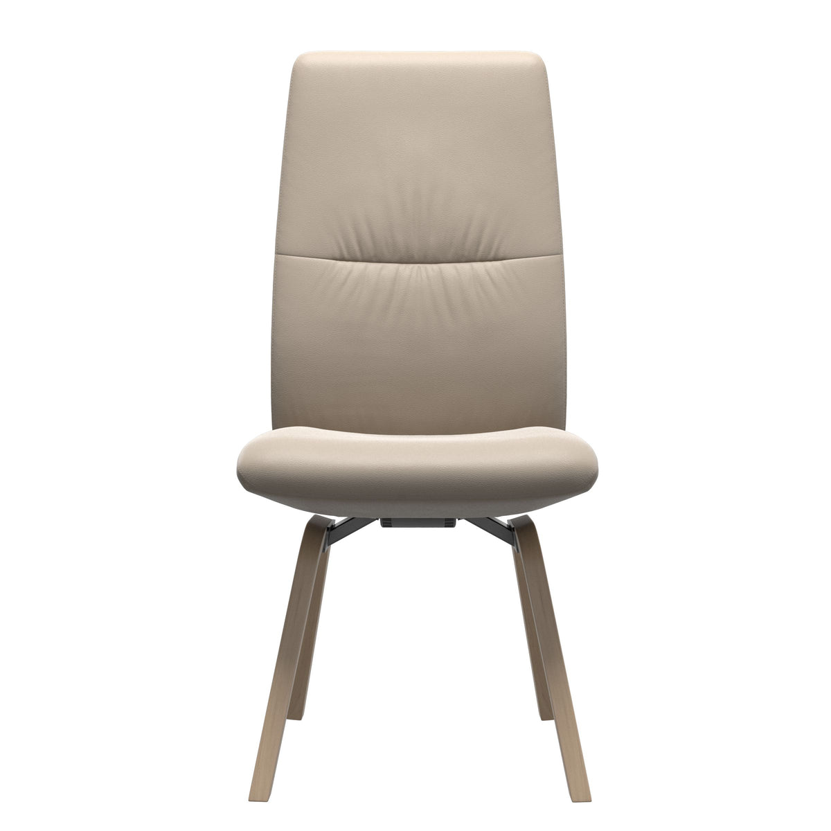 Stressless Mint High Back Dining Chair – D200 - Without Arms - Paloma Mushroom - Natural legs