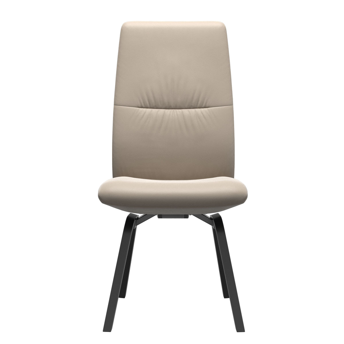 Stressless Mint High Back Dining Chair – D200 - Without Arms - Paloma Mushroom - Black legs