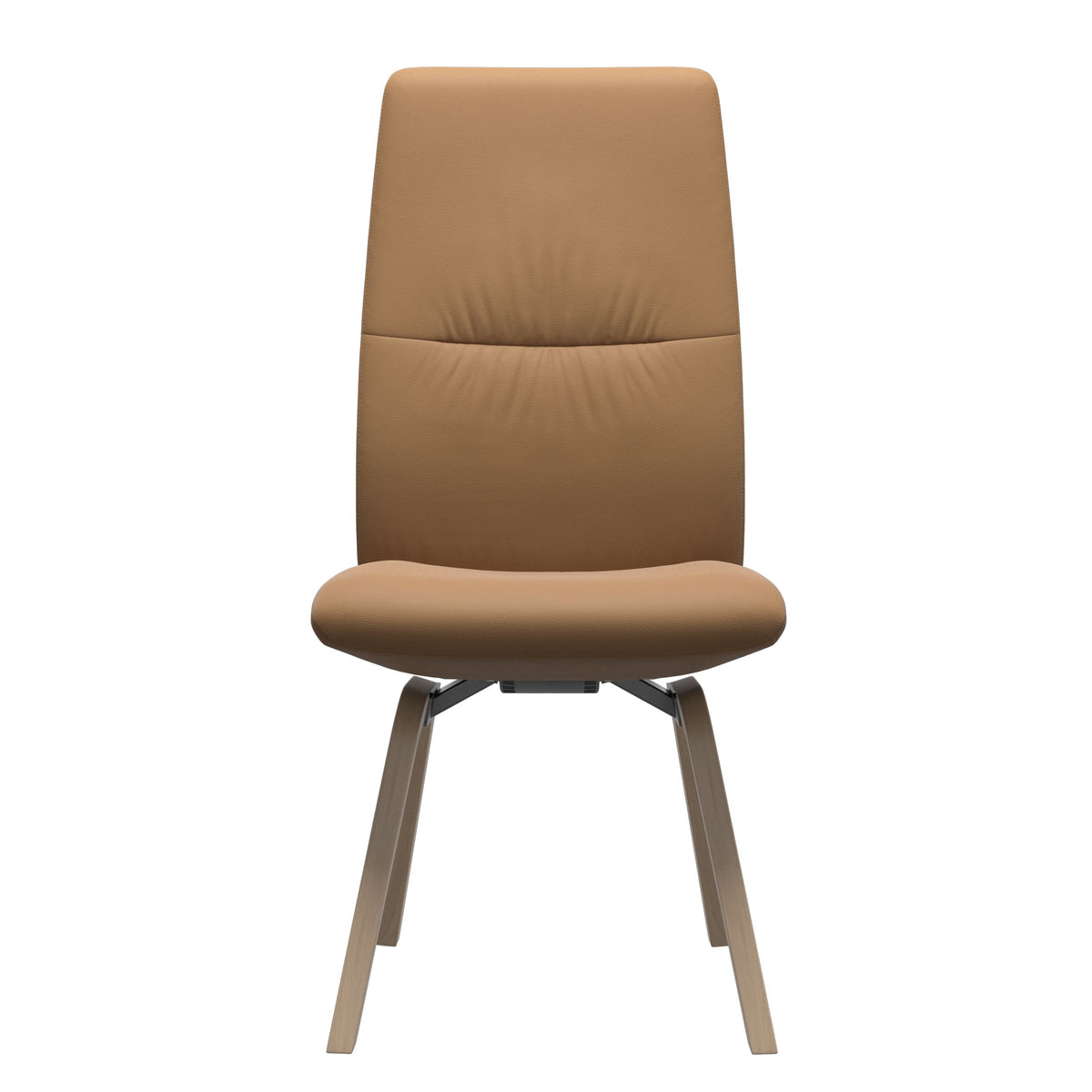 Stressless Mint High Back Dining Chair – D200 - Without Arms - Paloma Taupe - Natural legs
