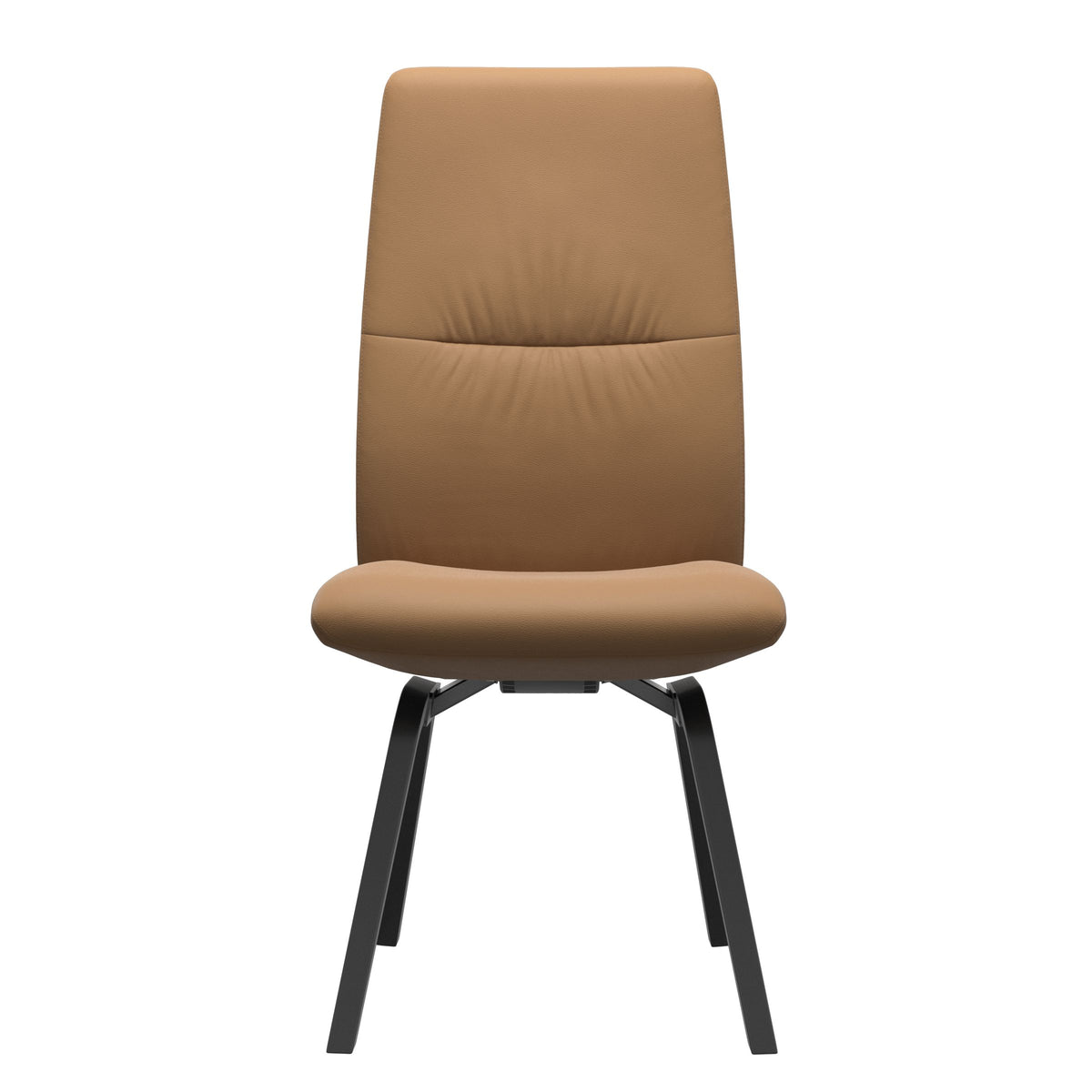Stressless Mint High Back Dining Chair – D200 - Without Arms - Paloma Taupe - Black legs