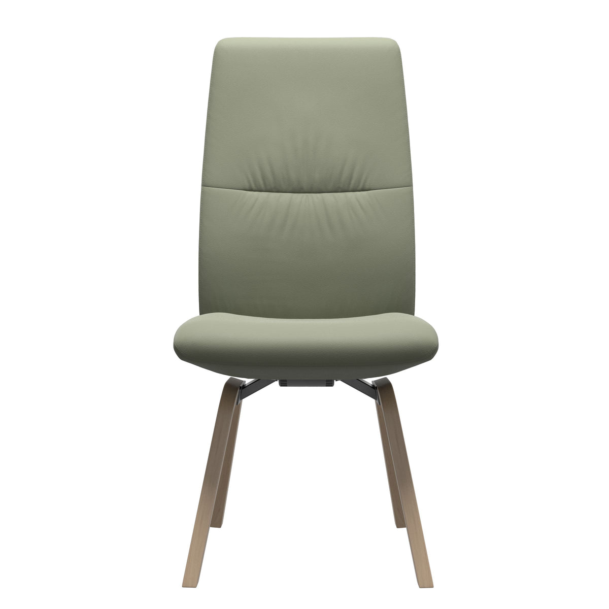 Stressless Mint High Back Dining Chair – D200 - Without Arms - Paloma Shadow Green - Natural legs