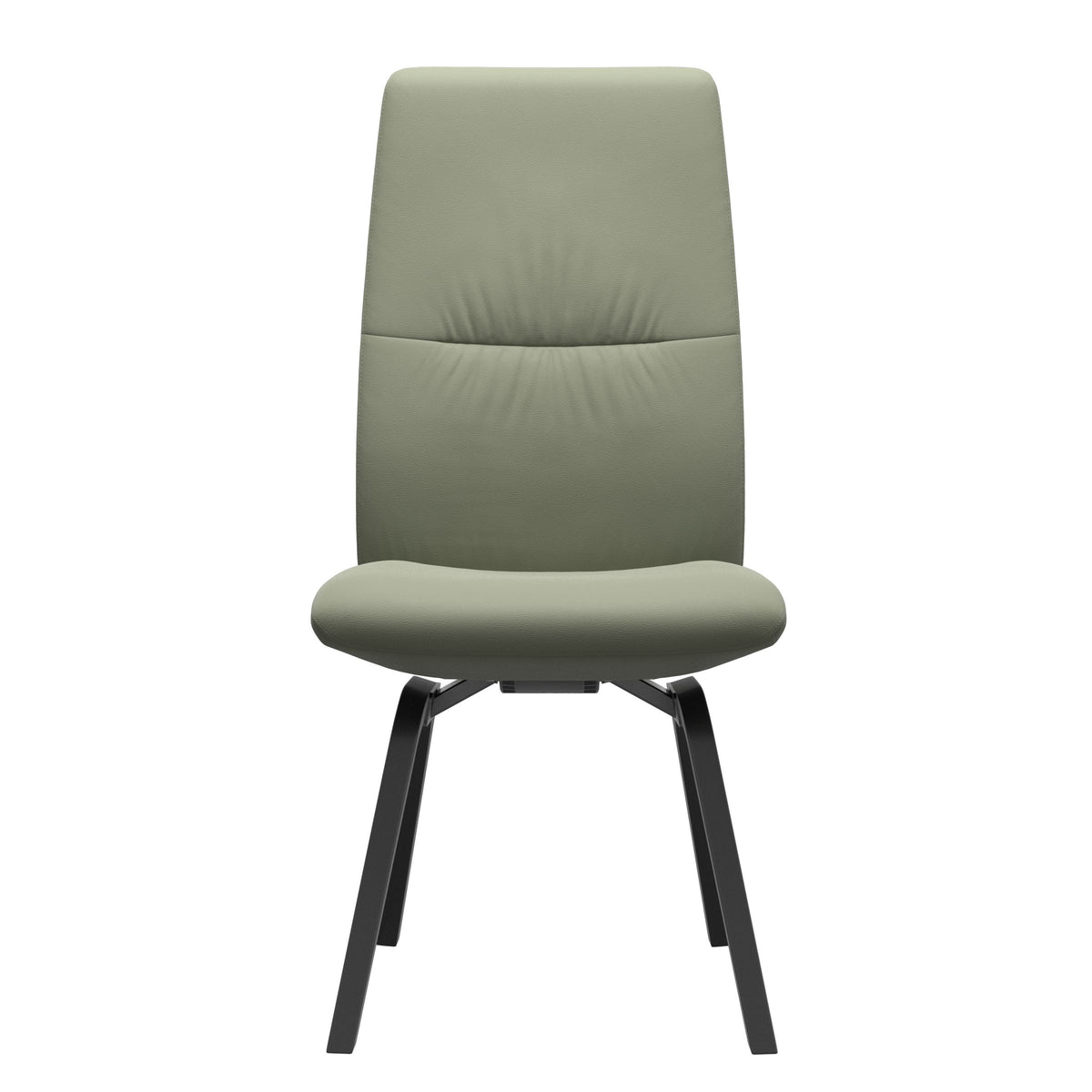 Stressless Mint High Back Dining Chair – D200 - Without Arms - Paloma Shadow Green - Black legs