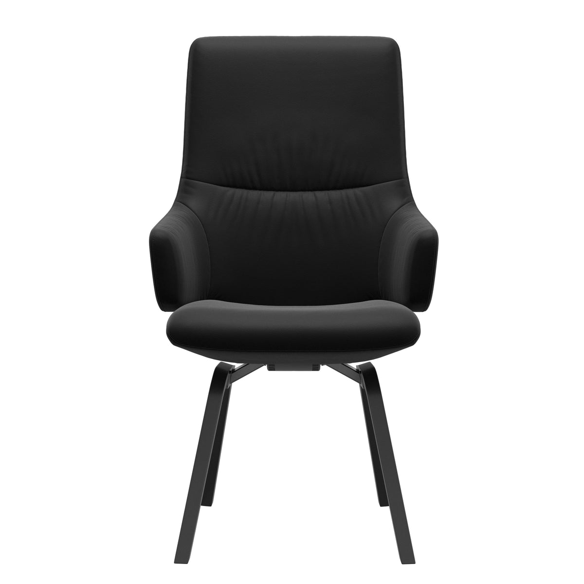 Stressless Mint High Back Dining Chair – D200 - With Arms - Paloma Black - Black legs